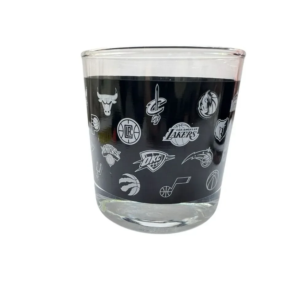 NBA Jack Daniels Whiskey Glasses Old No. 7 Set Of 2 - All NBA team Logos